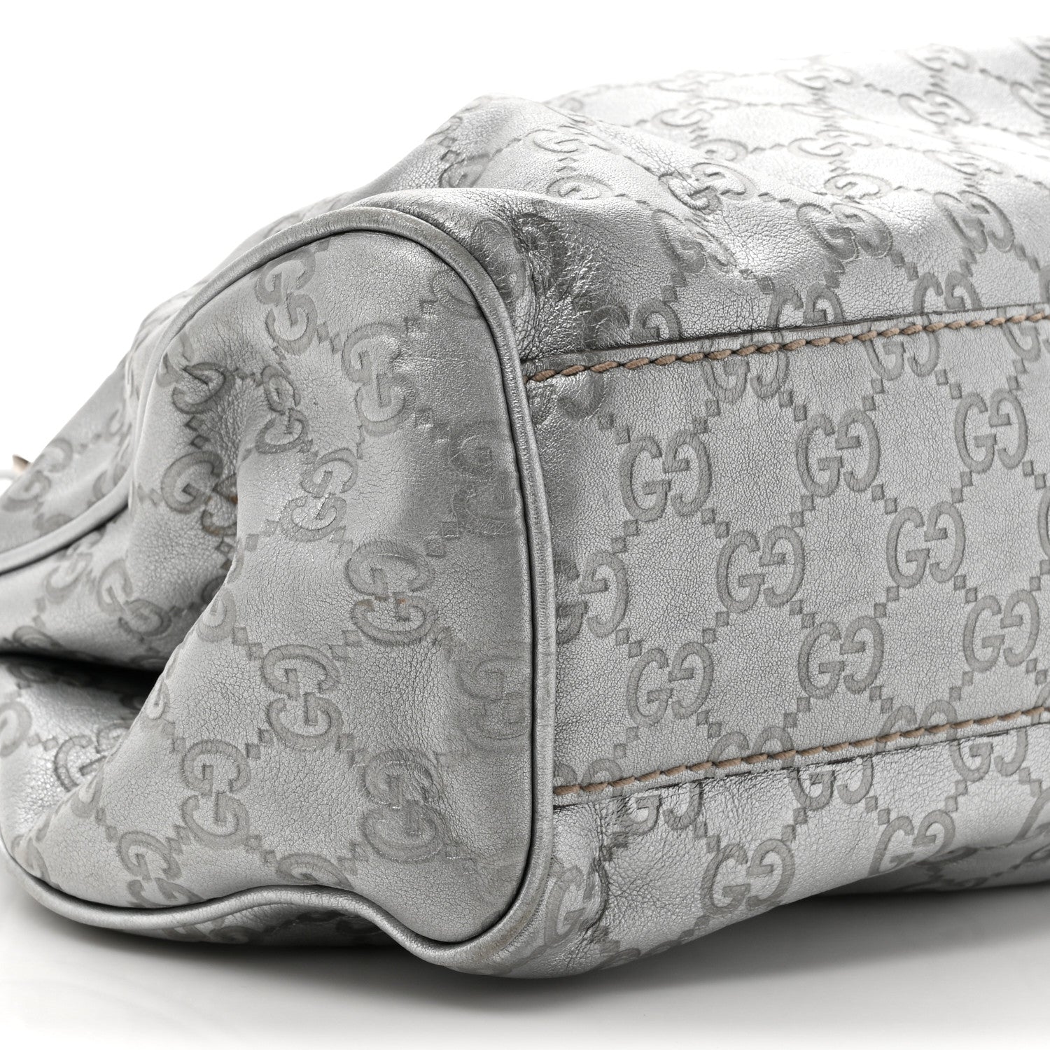Gucci Metallic Guccissima Medium Sukey Tote Silver 10 of 18