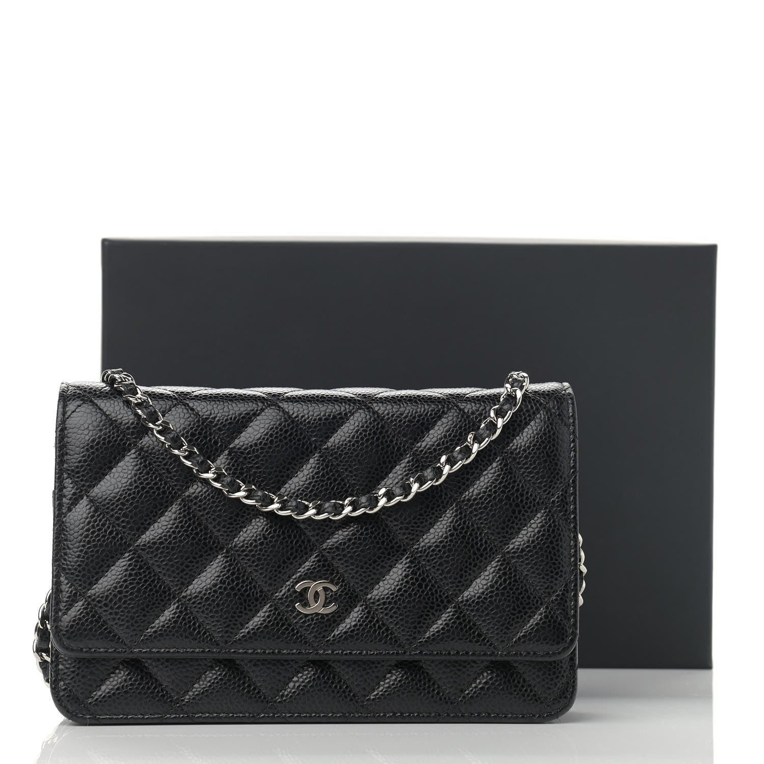 Chanel Caviar Quilted Wallet On Chain WOC Black 12 of 12