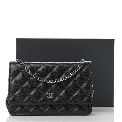 Chanel Caviar Quilted Wallet On Chain WOC Black 12 of 12