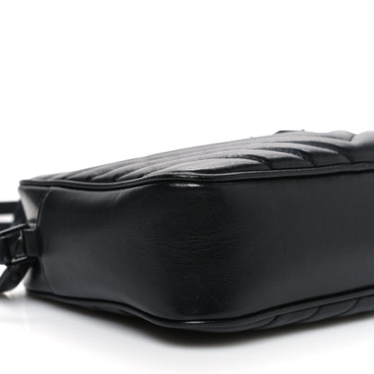 Saint Laurent Calfskin Matelasse Monogram Monochrome Lou Camera Bag Black 9 of 12