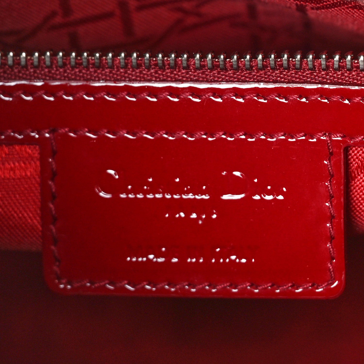 Christian Dior Patent Cannage Large Lady Dior Red 6 of 9