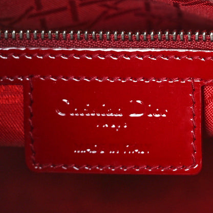 Christian Dior Patent Cannage Large Lady Dior Red 6 of 9