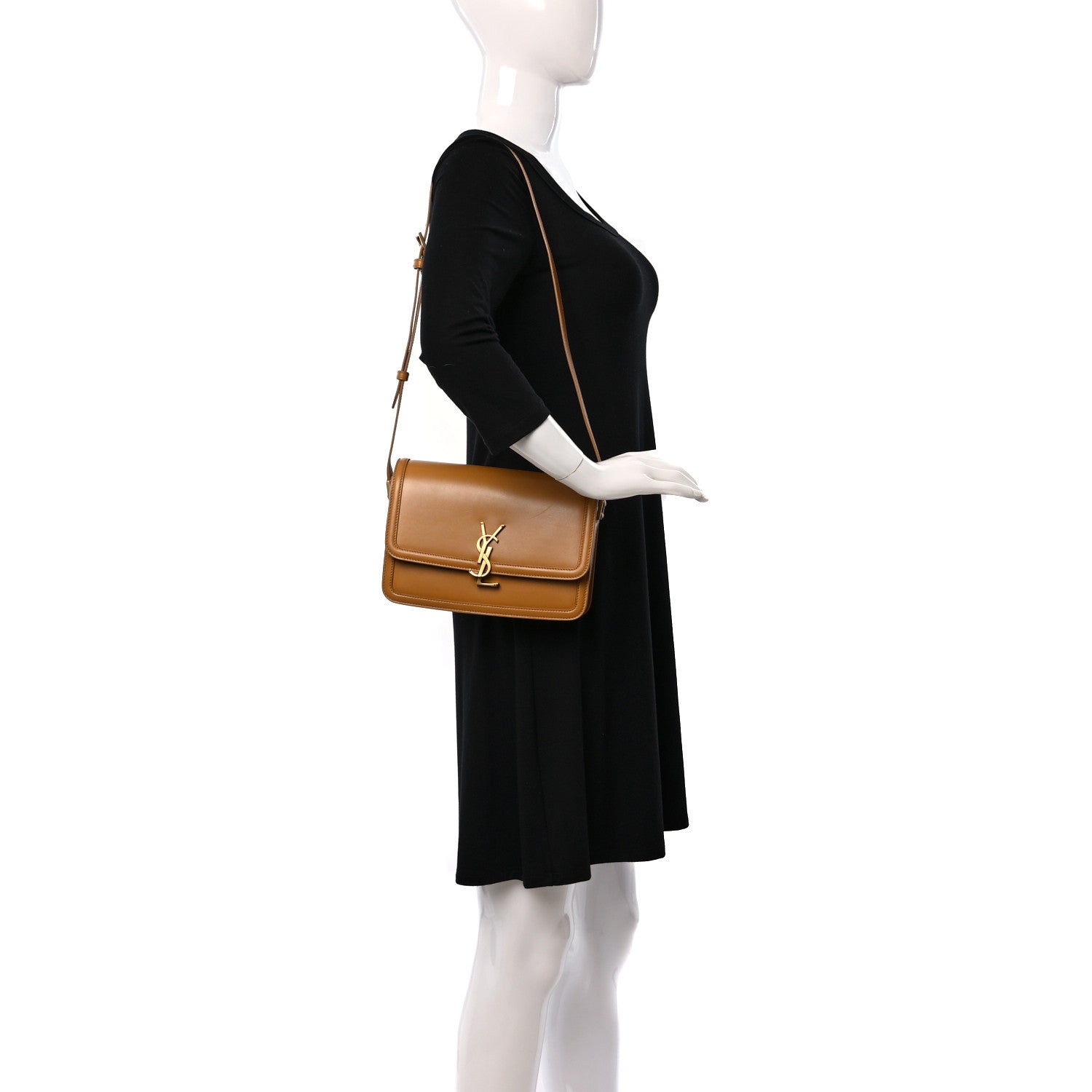 Saint Laurent Box Calfskin Monogram Medium Solferino Satchel Dark Sun 2 of 8