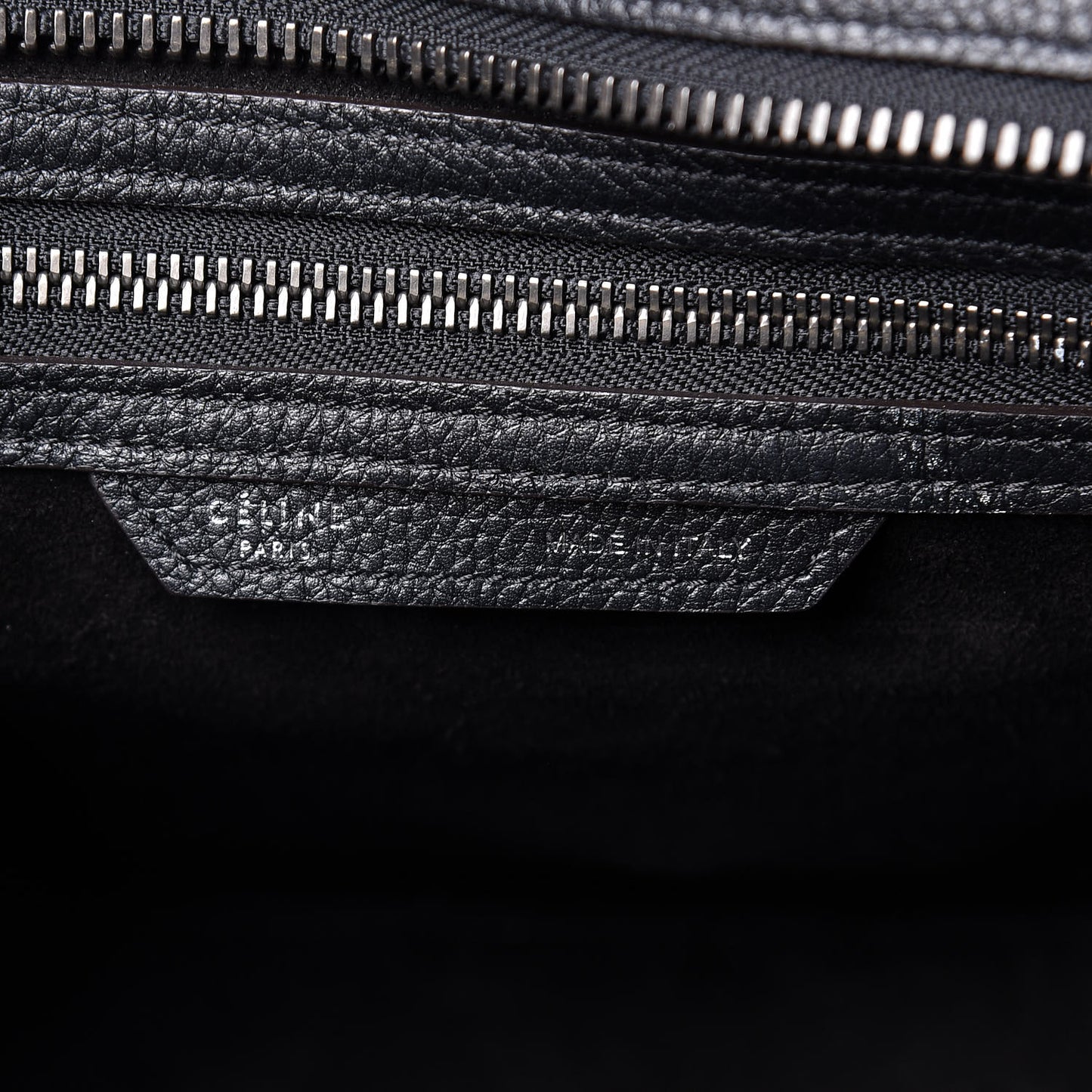 Drummed Calfskin Micro Luggage Black