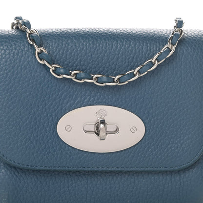 Mulberry Small Classic Grain Calfskin Mini Lily Steel Blue 8 of 14
