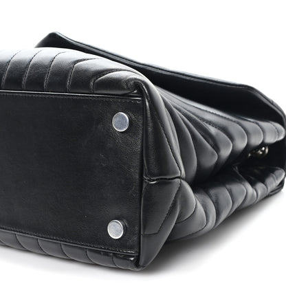 Saint Laurent Calfskin Y Quilted Monogram Large Loulou Chain Satchel Black 10 of 12