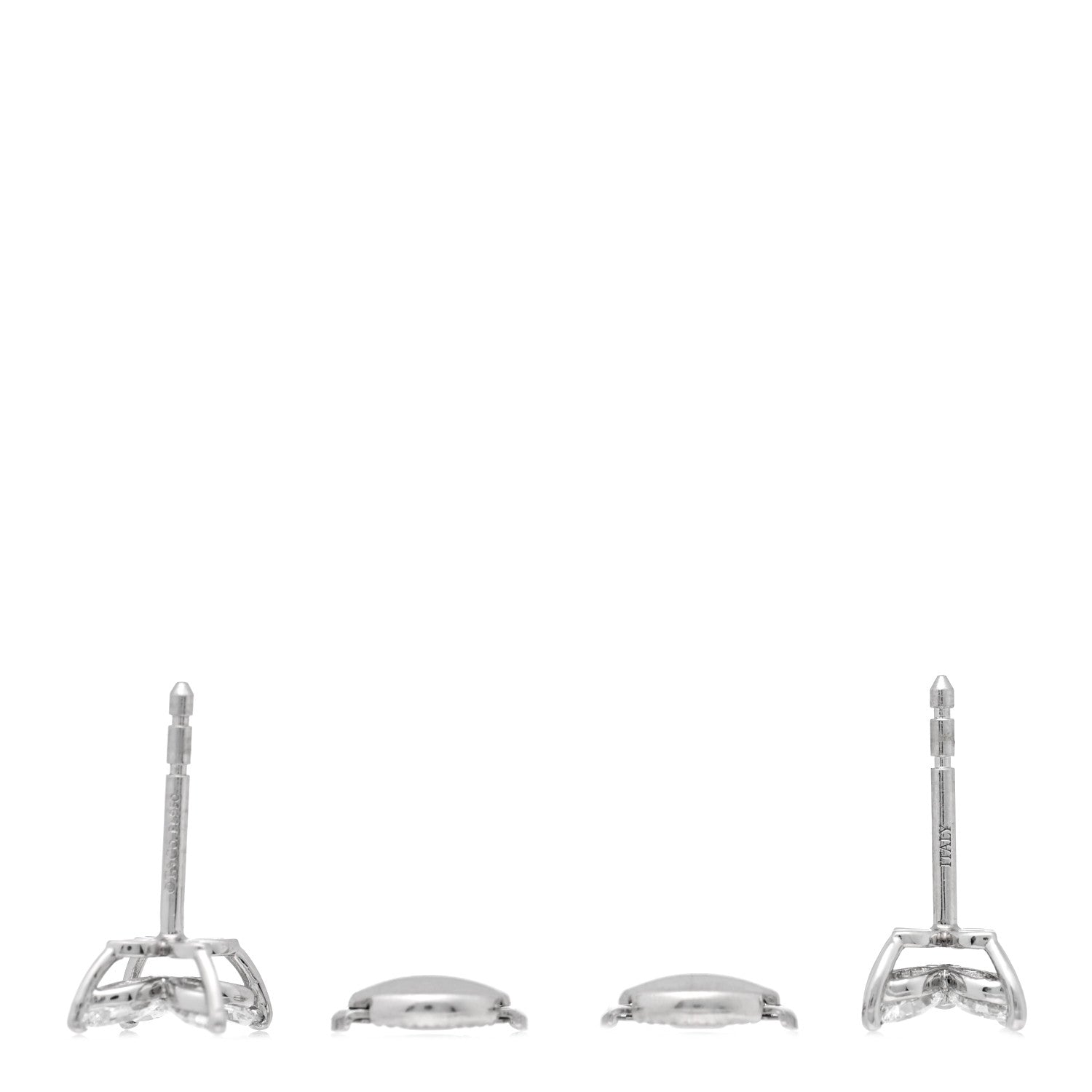 Tiffany Platinum Diamond .64ct Small Victoria Earrings 3 of 5