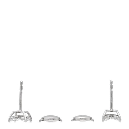 Tiffany Platinum Diamond .64ct Small Victoria Earrings 3 of 5
