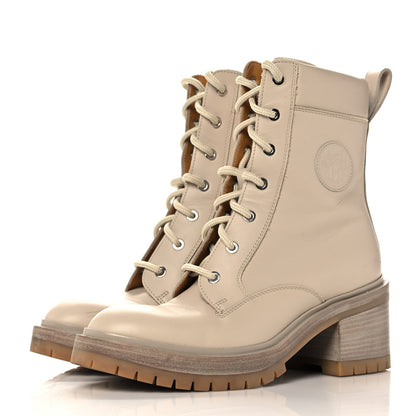 Hermes Calfskin Bridge Ankle Boots 36.5 Beige Grege 3 of 10