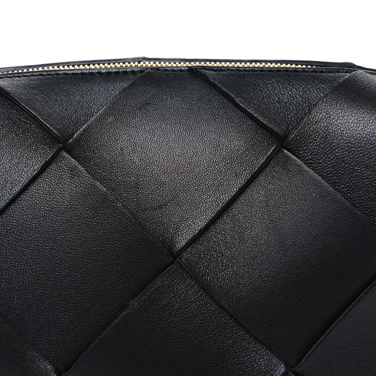 Lambskin Maxi Intreccio Small Cassette Camera Bag Black