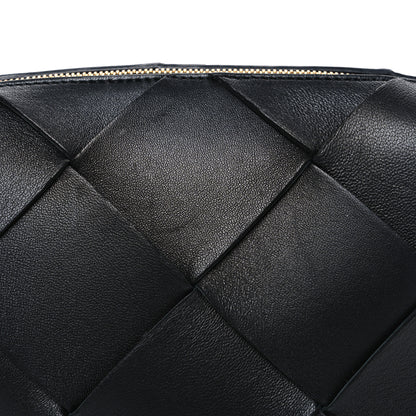 Bottega Veneta Lambskin Maxi Intreccio Small Cassette Camera Bag Black 7 of 9