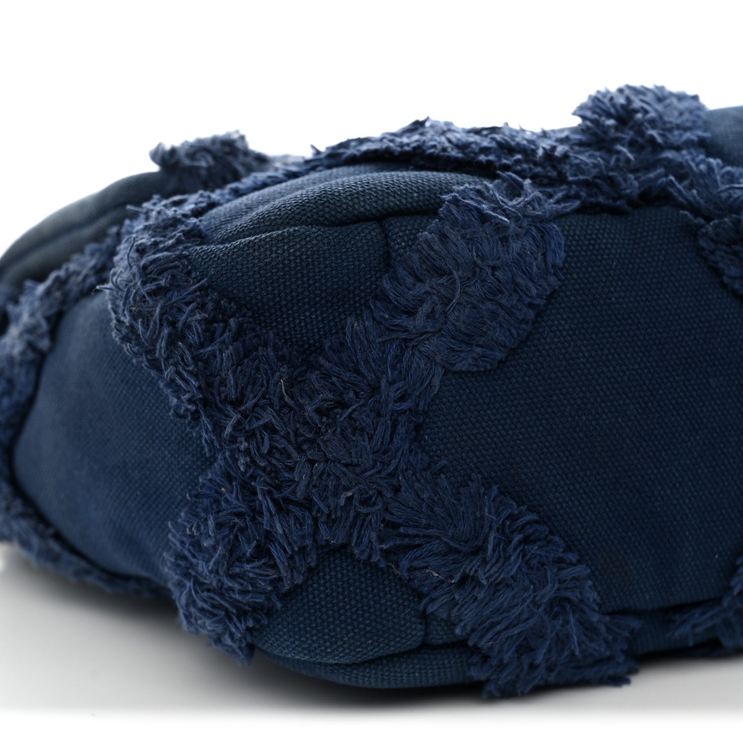 Chanel Cotton Canvas Quilted Medium Chanel 19 Flap Navy Blue 9 of 11