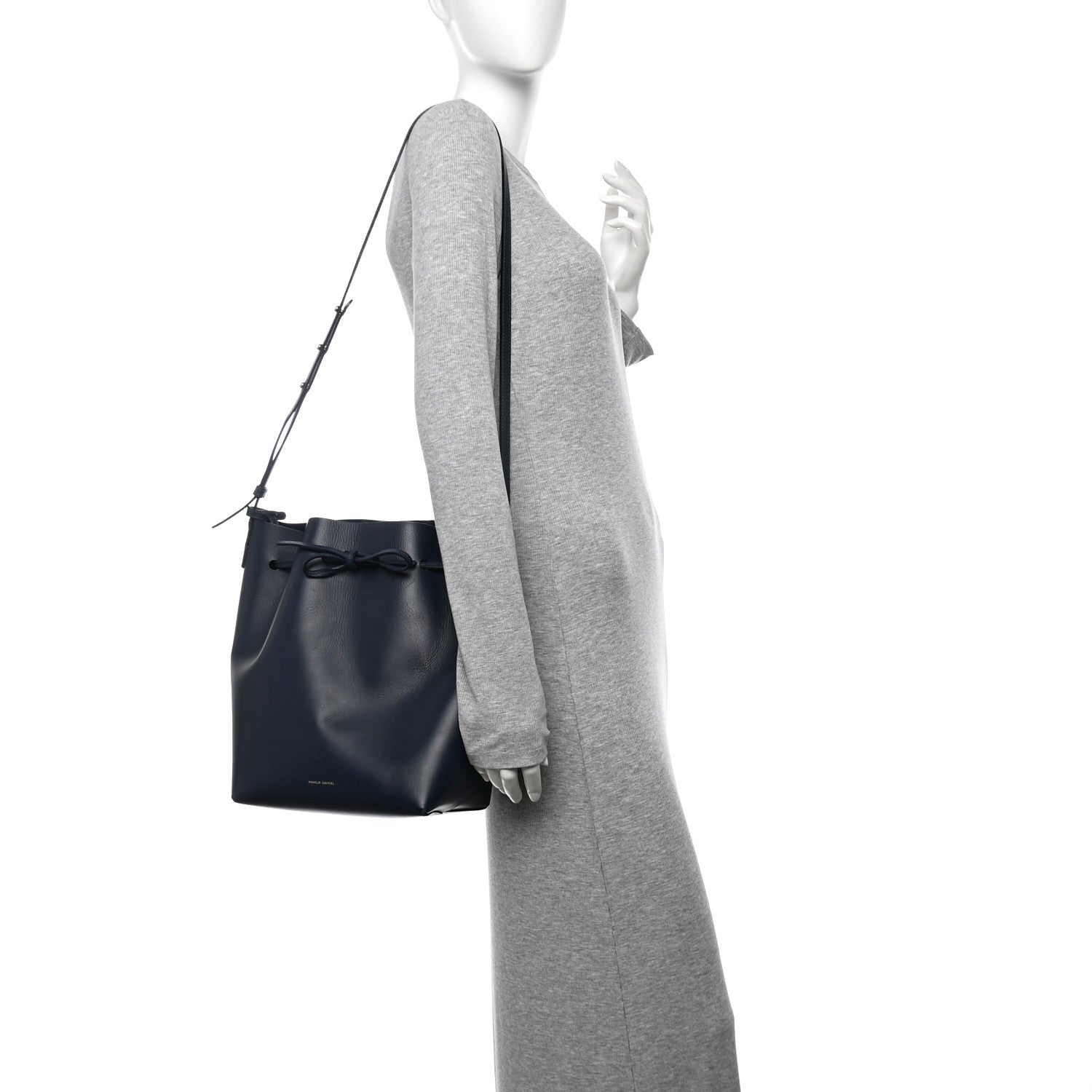 Mansur Gavriel Calfskin Mini Bucket Bag Blu 2 of 11