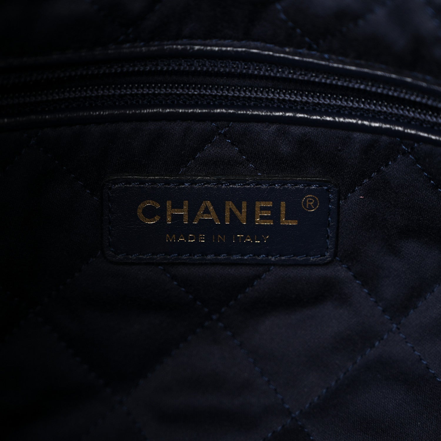 Chanel Shiny Calfskin Quilted Small Chanel 22 Navy 7 of 11