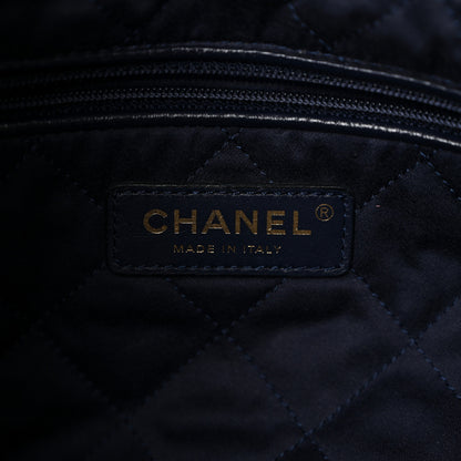 Chanel Shiny Calfskin Quilted Small Chanel 22 Navy 7 of 11