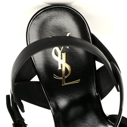 Saint Laurent Patent Tribute 75 Platform Sandals 38.5 Black 7 of 10