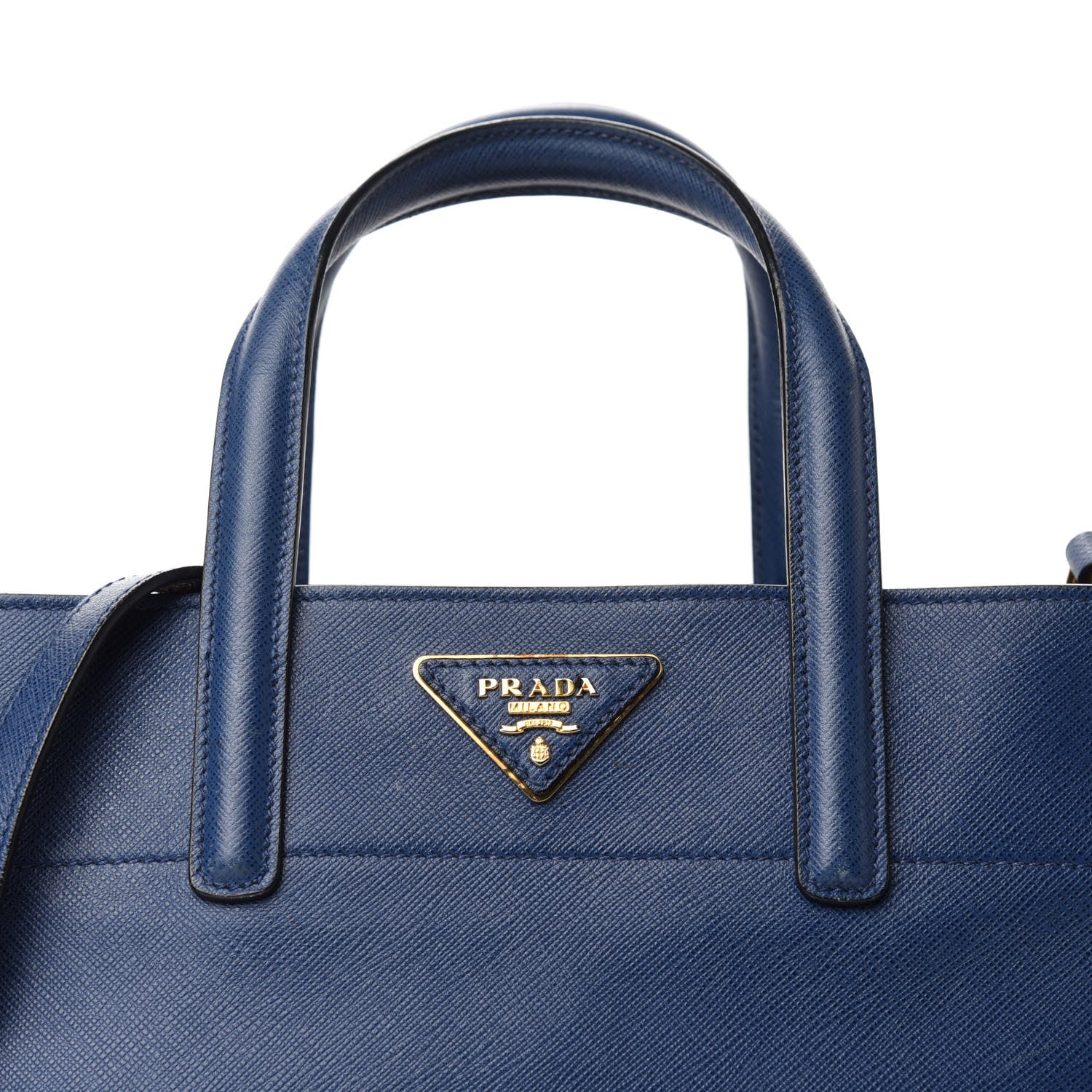 Prada Saffiano Soft Triple Pocket Tote Bluette 11 of 11