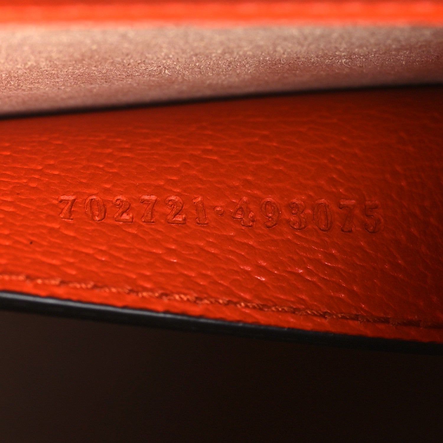 Gucci Textured Dollar Calfskin Web Small Diana Tote Bag Deep Orange Spicy Cyclamin 7 of 10