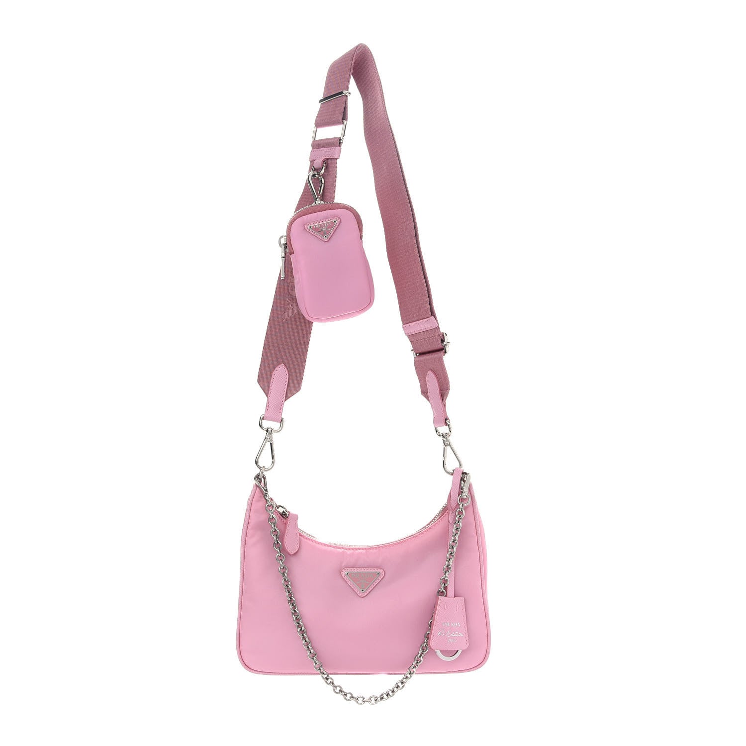 Prada Nylon Re-Edition 2005 Shoulder Bag Rosa 1 of 10