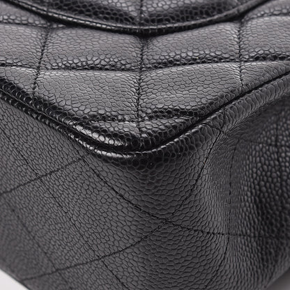 Chanel Caviar Quilted Jumbo Double Flap Black 15 of 19