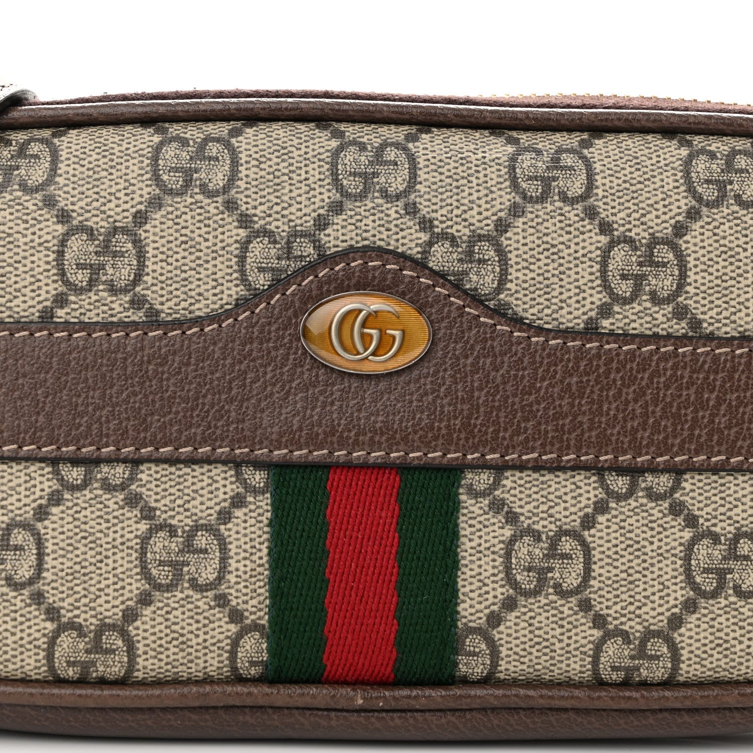 Gucci GG Supreme Monogram Web Mini Ophidia GG Bag Brown 7 of 9
