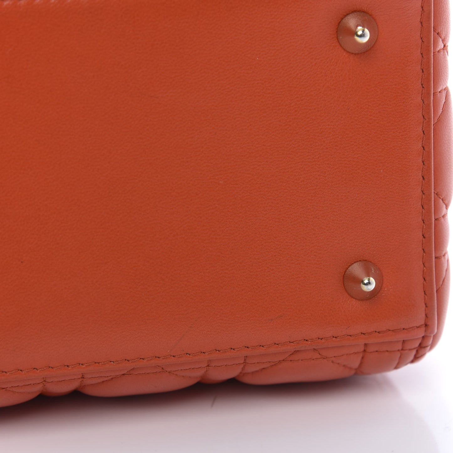 Lambskin Cannage Medium Lady Dior Orange