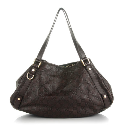 Gucci Guccissima Medium Abbey Shoulder Bag Chocolate 1 of 7