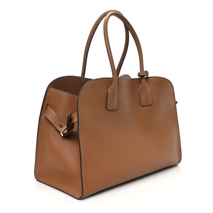 Prada Soft Grain Calfskin Large Tote Bag Caramel 3 of 11