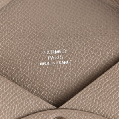 Hermes Epsom Calvi Card Case Etoupe 6 of 8