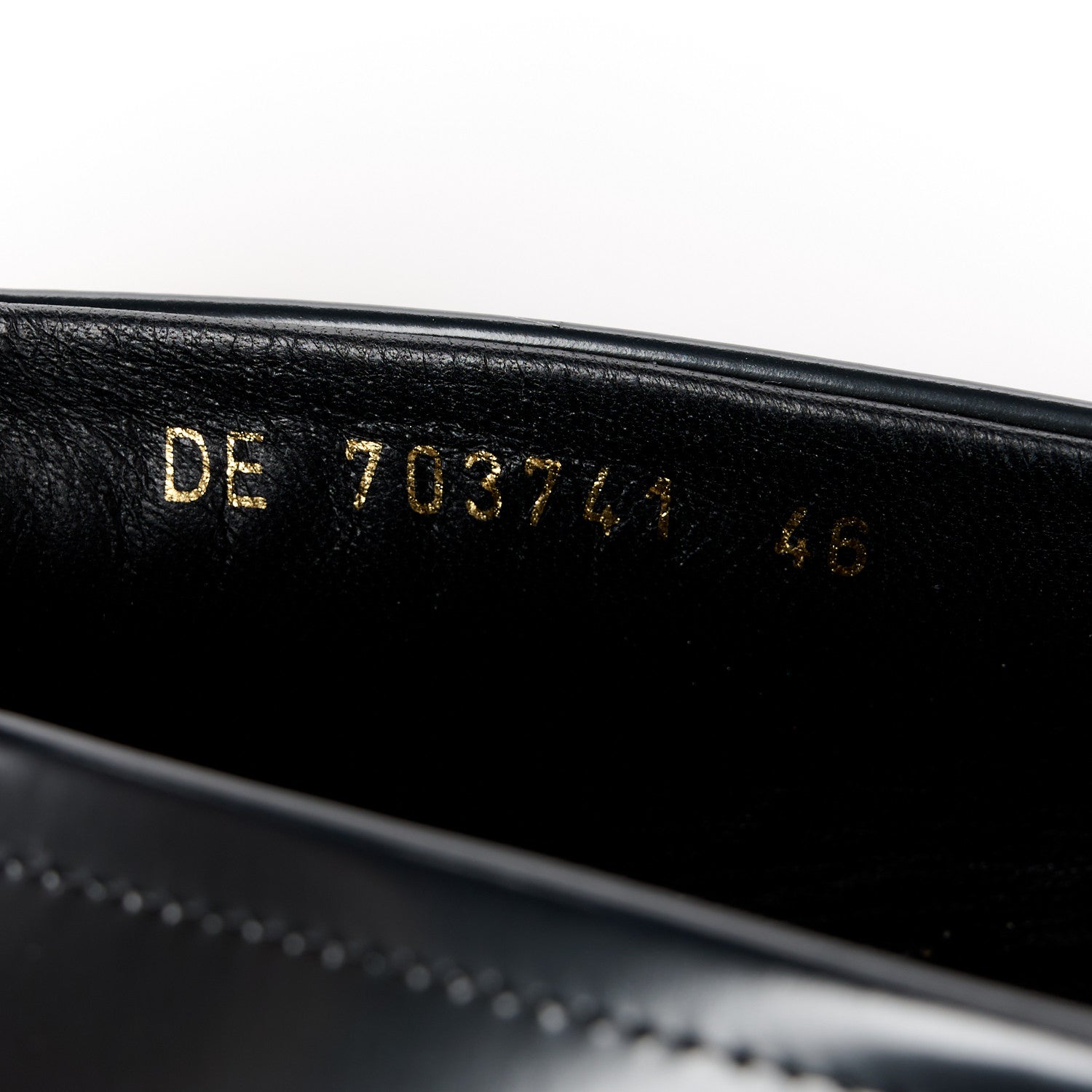 Saint Laurent Glazed Calfskin Penny Loafers 46 Black 8 of 9