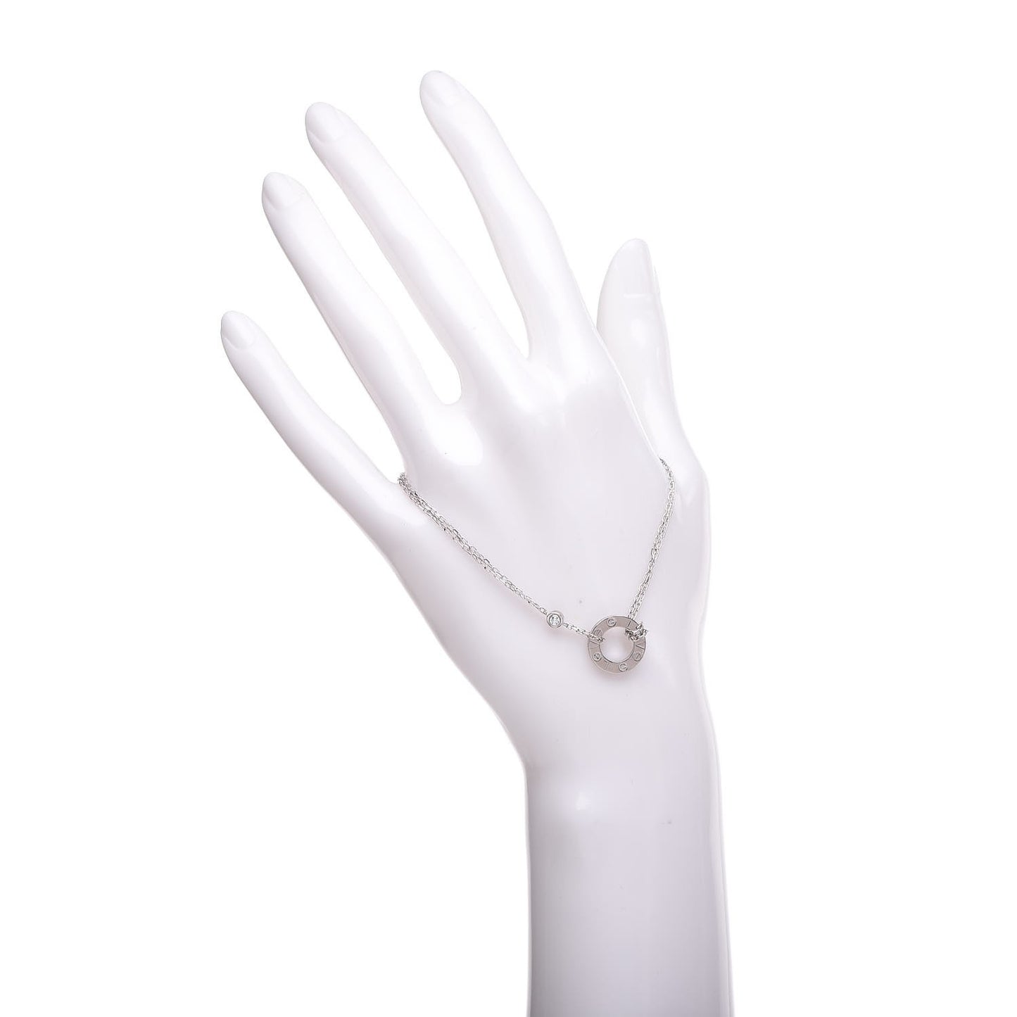 18K White Gold Diamond LOVE Bracelet