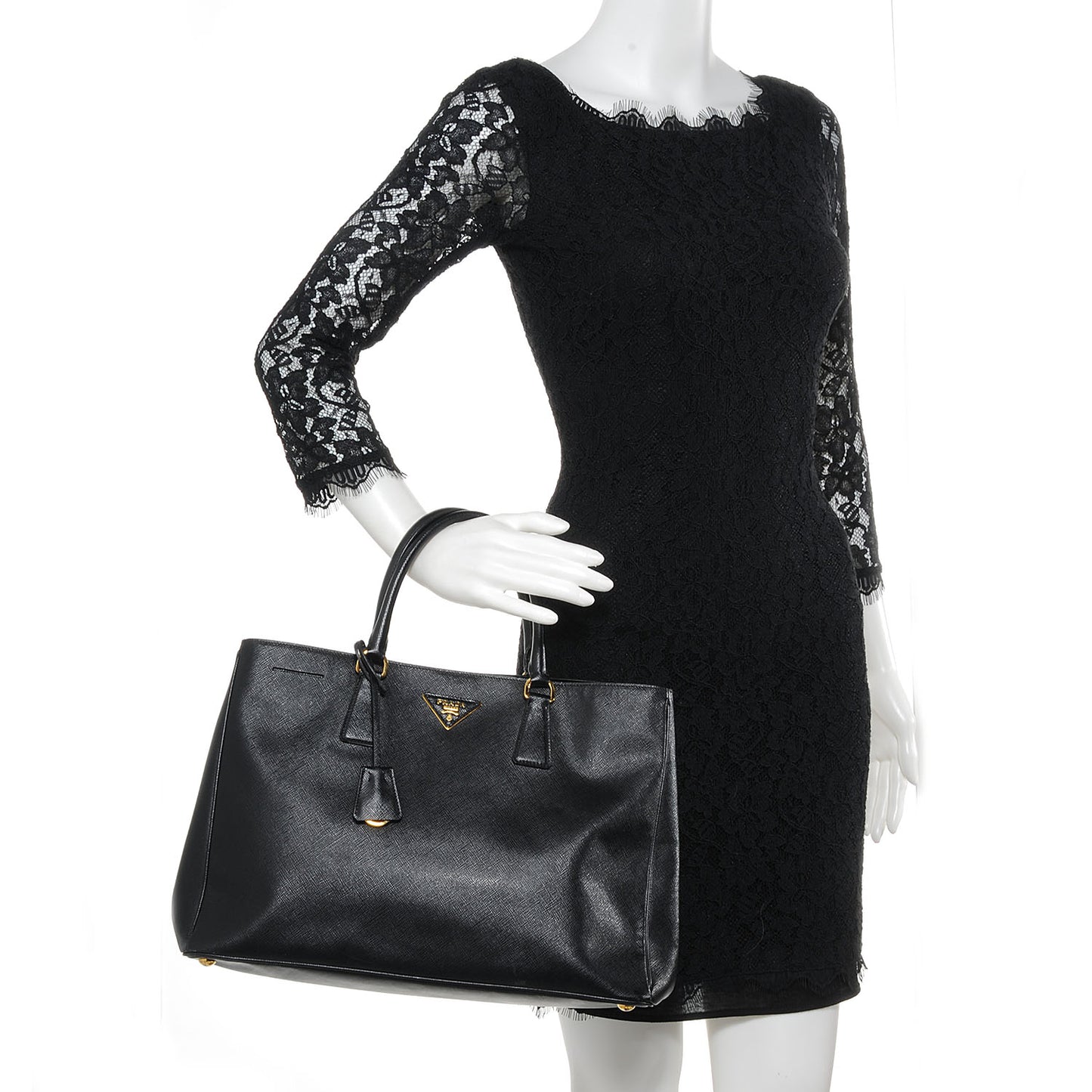 Saffiano Lux Large Tote Nero Black