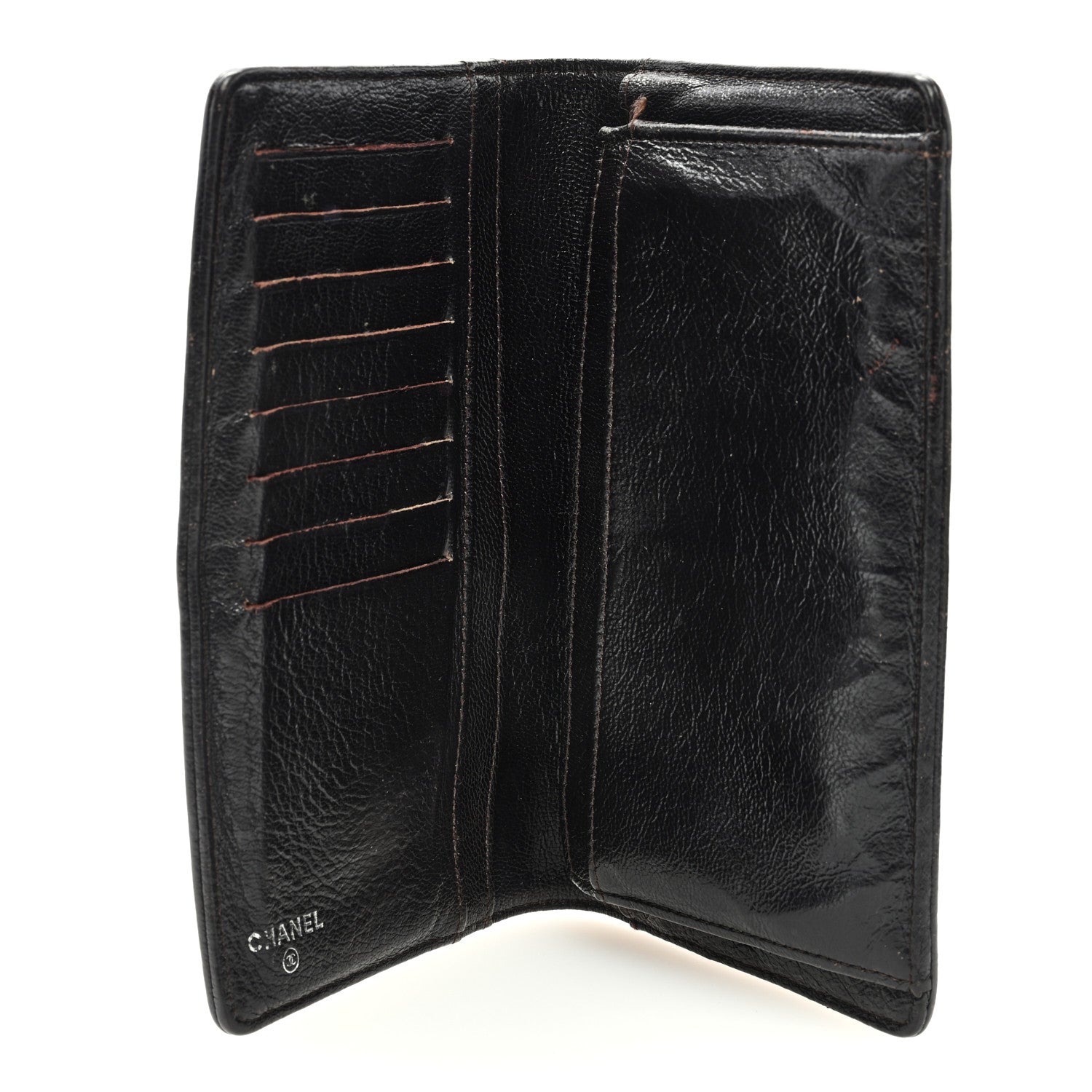 Chanel Metallic Calfskin Diamond Stitched Flap Wallet Gold 5 of 7