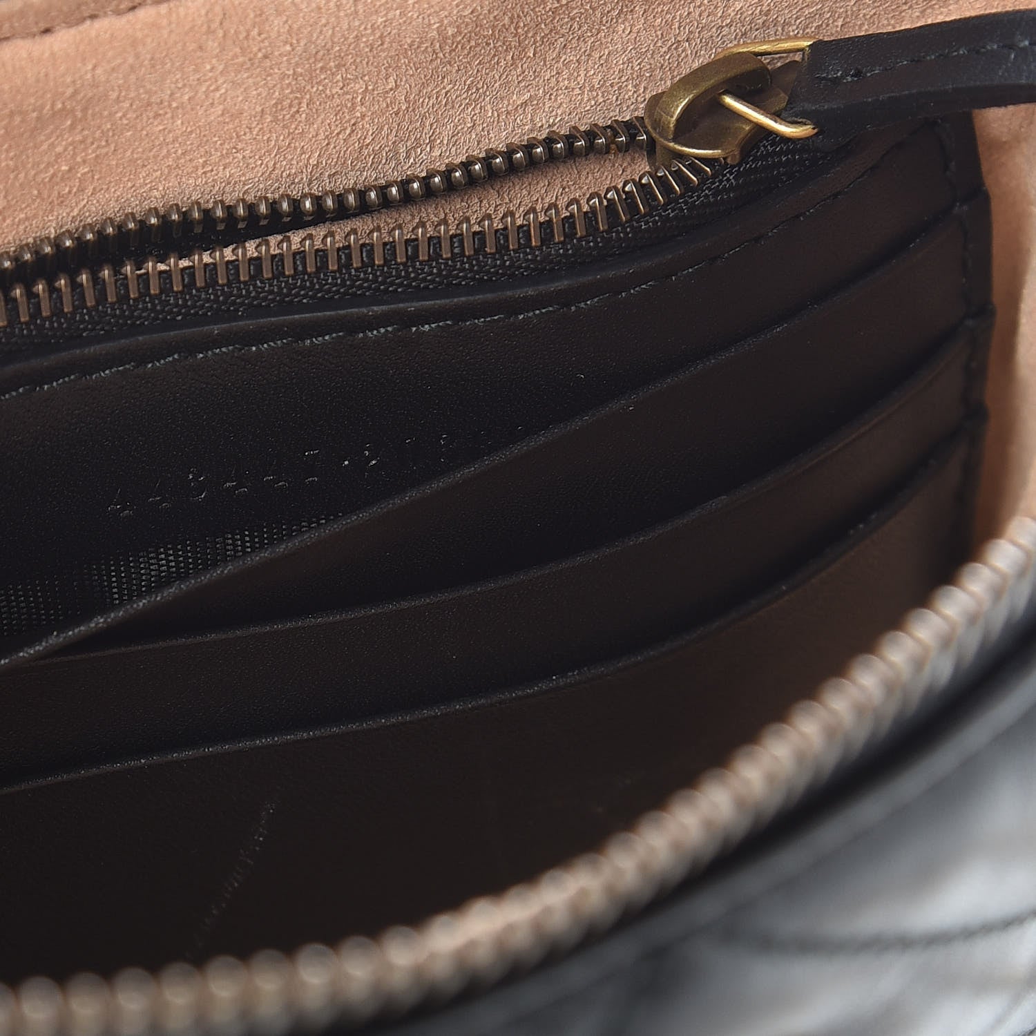 Gucci Calfskin Matelasse Mini GG Marmont Chain Bag Black 7 of 11