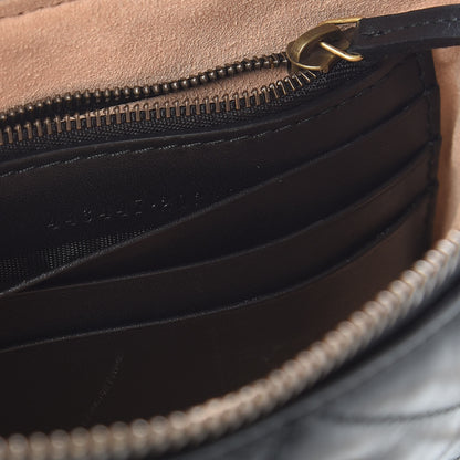 Gucci Calfskin Matelasse Mini GG Marmont Chain Bag Black 7 of 11