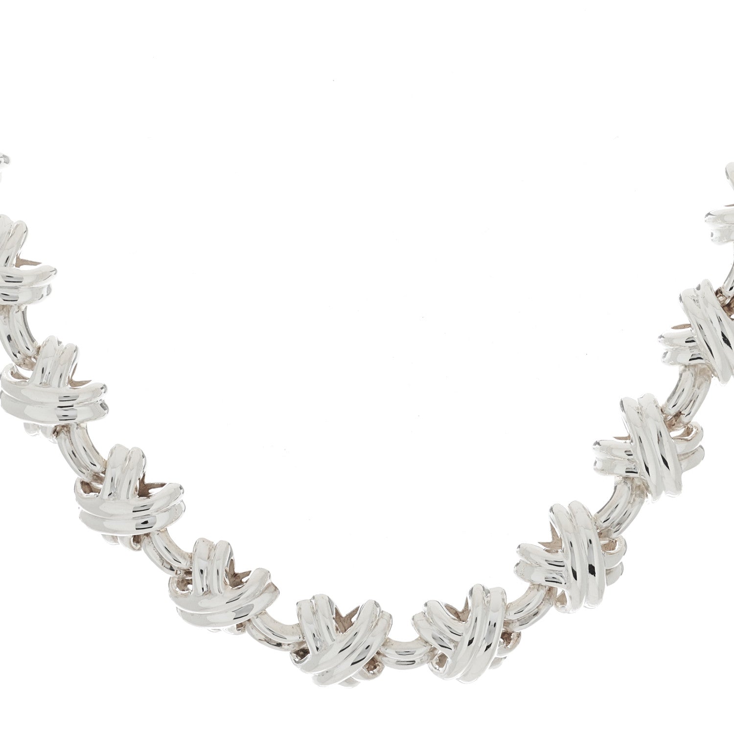 Tiffany Sterling Silver Signature X Necklace 1 of 4