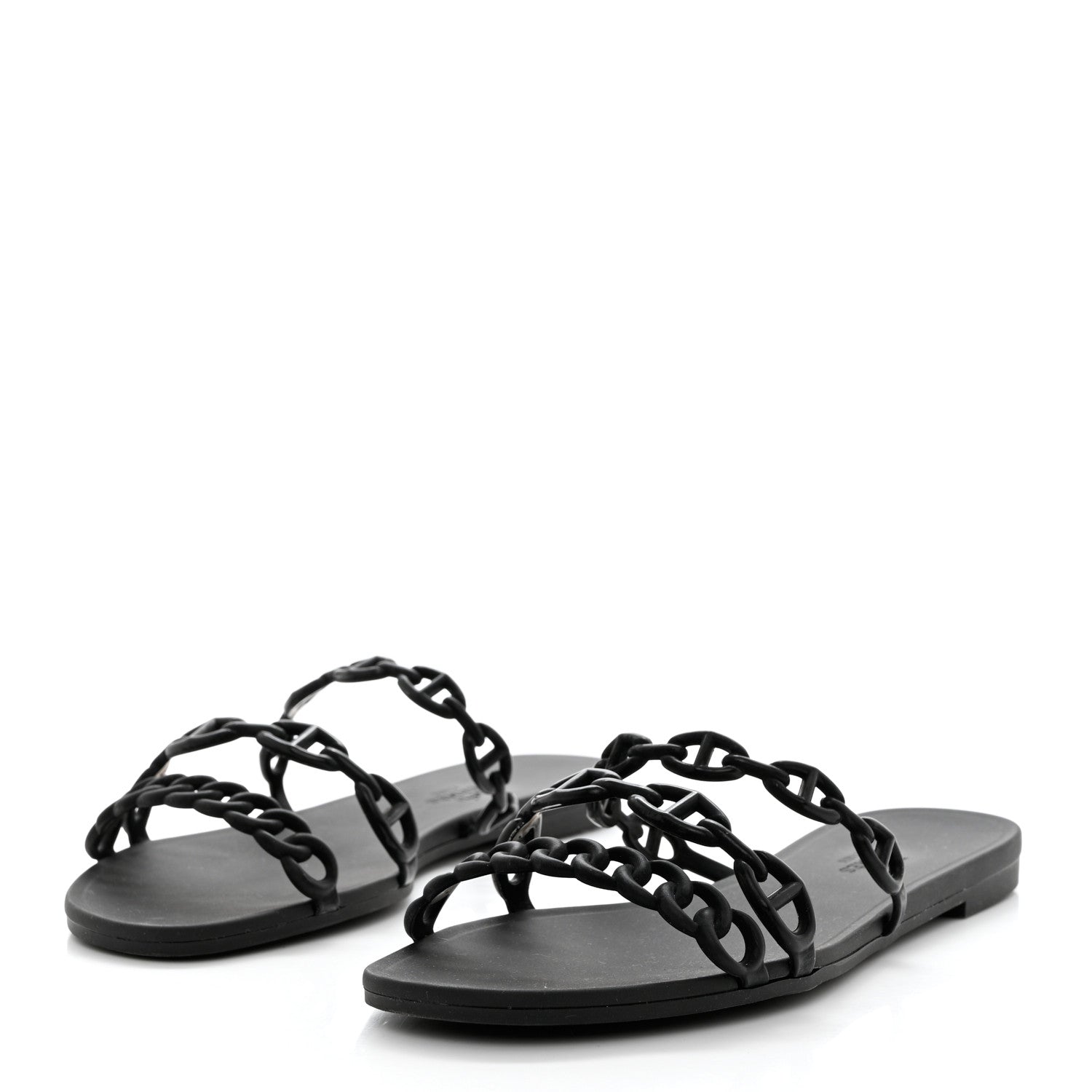 Hermes TPU Rivage Sandals 37 Black 3 of 9