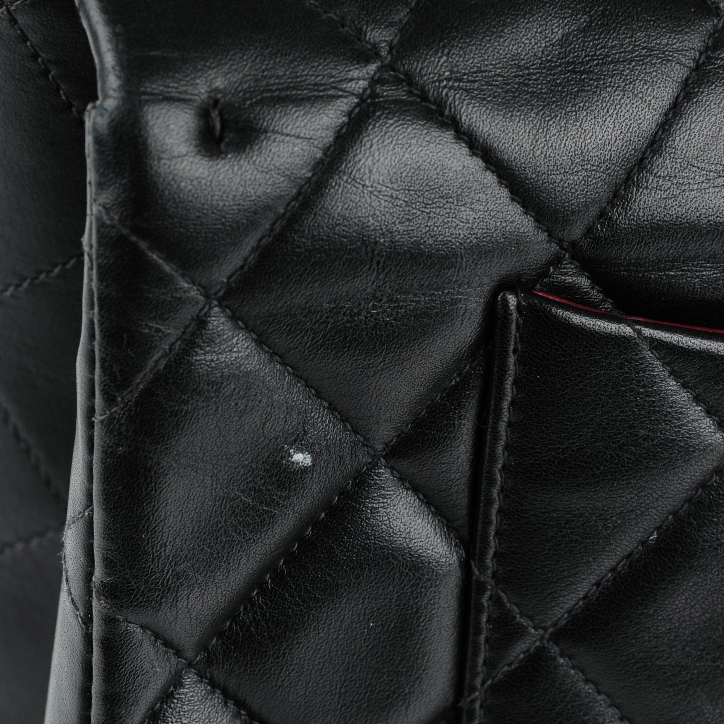 Lambskin Quilted XL Jumbo Single Flap Black