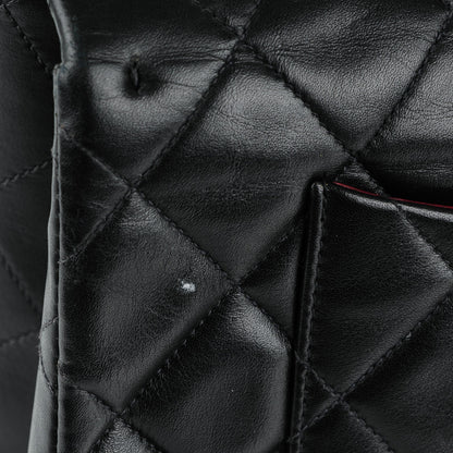 Chanel Lambskin Quilted XL Jumbo Single Flap Black 7 of 10