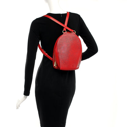 Louis Vuitton Epi Mabillon Backpack Castillan Red 2 of 9