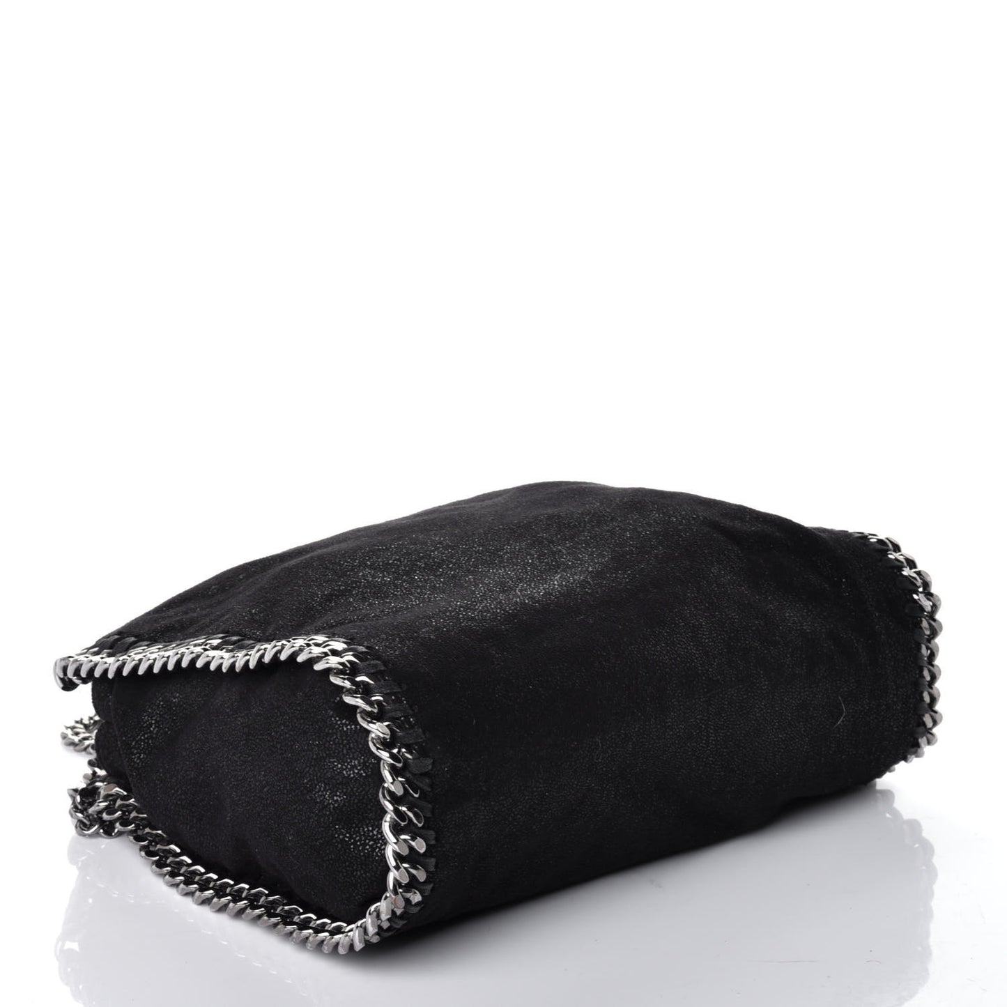 Shaggy Deer Mini Falabella Fold Over Tote Black