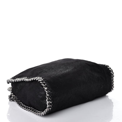 Stella McCartney Shaggy Deer Mini Falabella Fold Over Tote Black 3 of 8