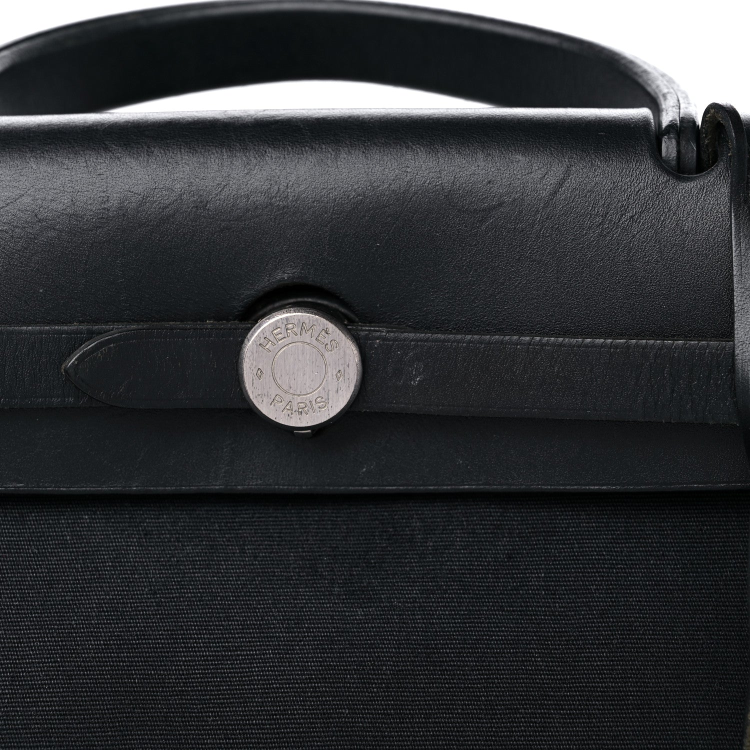 Hermes Toile Vache Calfskin Herbag 30 PM Black 18 of 18
