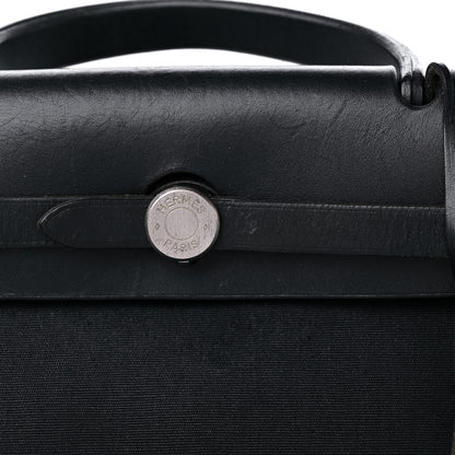 Hermes Toile Vache Calfskin Herbag 30 PM Black 18 of 18