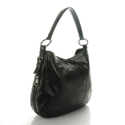 Prada Glace Calf Zip Around Hobo Nero Black 3 of 8