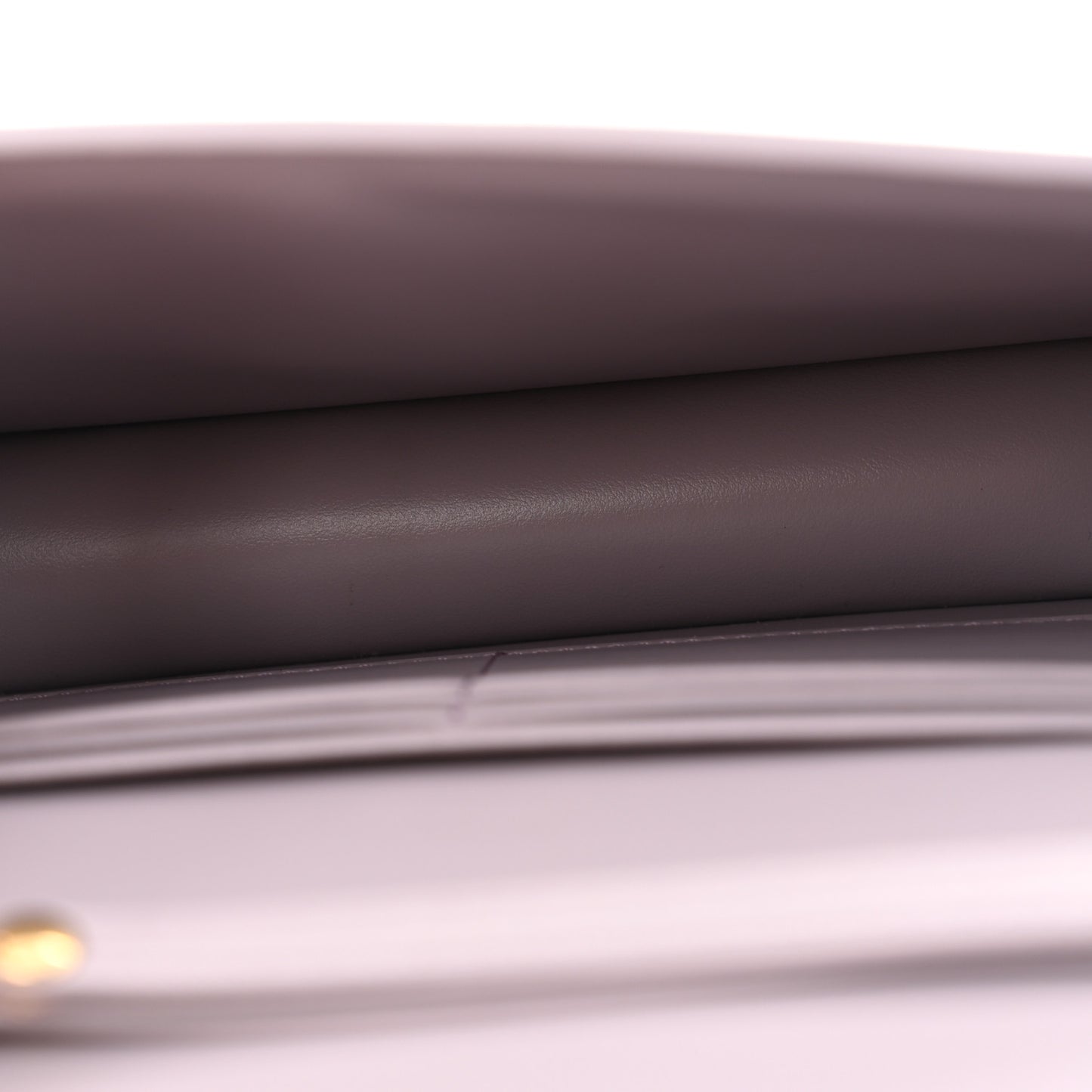 Shiny Calfskin Triomphe Margo Wallet on Chain Light Lavender