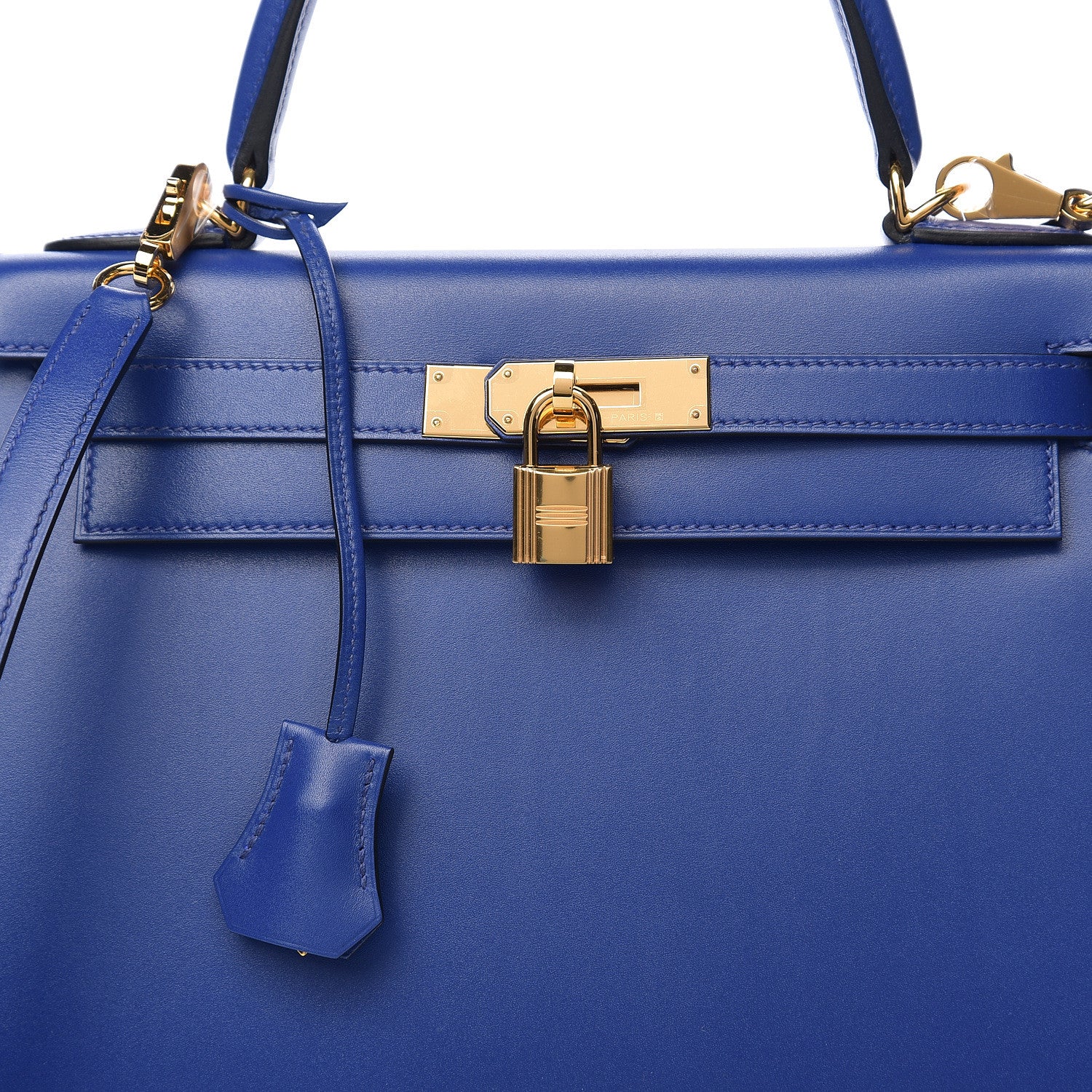 Hermes Tadelakt Kelly Sellier 28 Bleu Electrique 7 of 10
