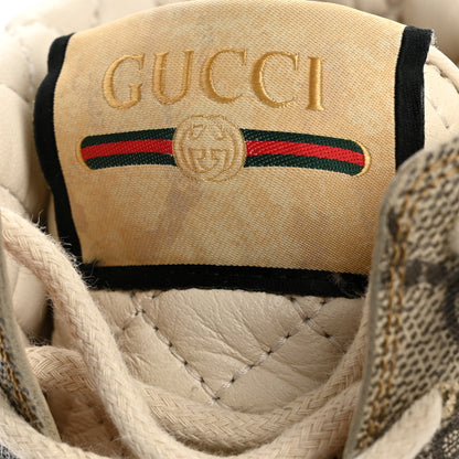 Gucci Calfskin GG Supreme Monogram Nappa Quilted Lace Up Ankle Boots 37 Mystic White Beige 12 of 12