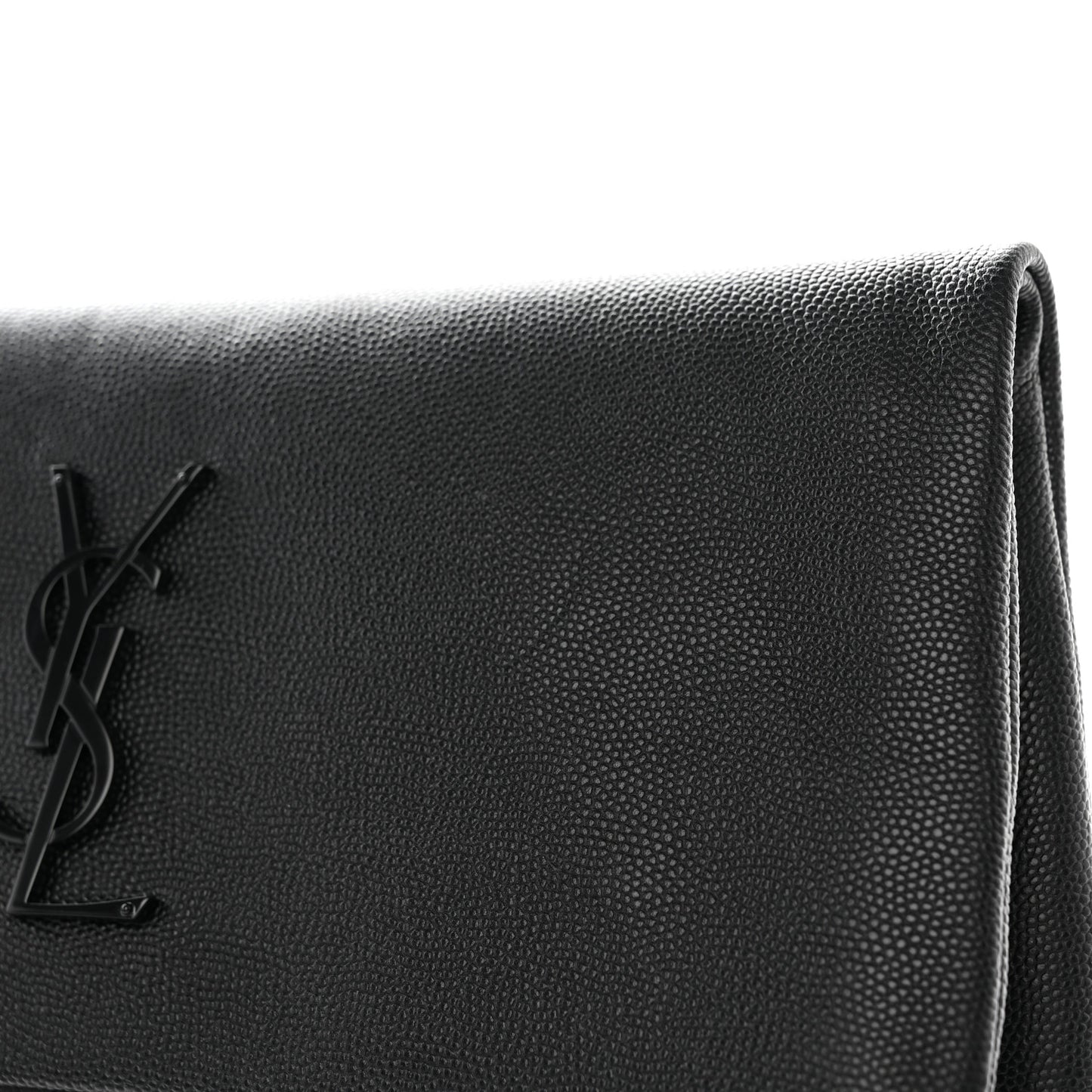 Grain De Poudre West Hollywood Monogram Fold Over Clutch Black