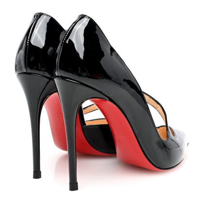 Christian Louboutin Patent Jumping Cross 85 Pumps 37 Black 4 of 9